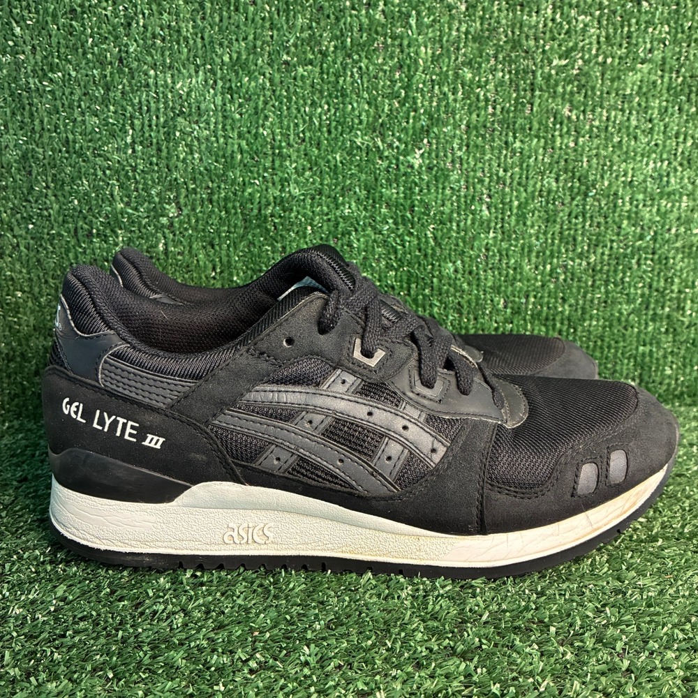 ASICS Gel Lyte III H5B2N Split Tongue Retro Athletic Sneaker Black Mens Size 8.5